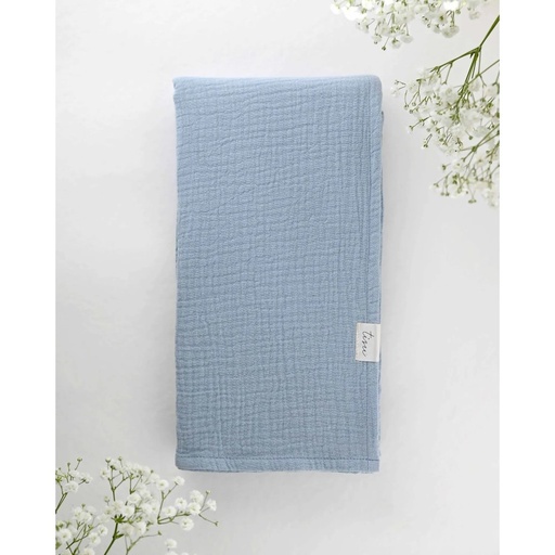 [llps-48] TISU Muslin Swaddle | Baby Blue