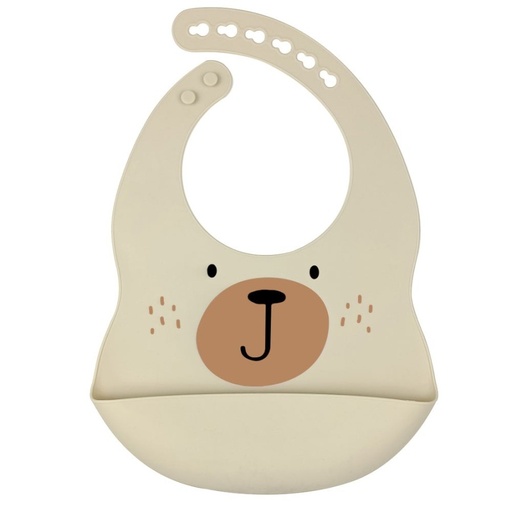 [llps-78] Silicone Bib Beer | Beige