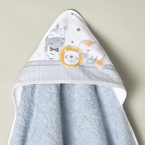 [llps-85] Bath Towel | Grey Safari
