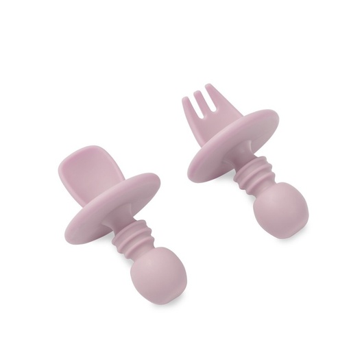 [llps-95] Silicone Learning Cutlery Set | Pink