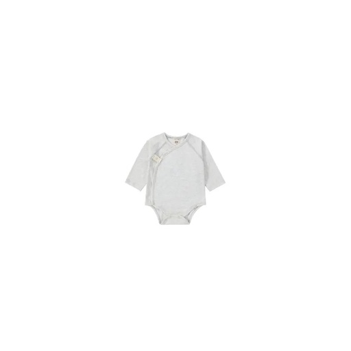 [llps-4] Baby Organic Cotton  Kimono Bodysuit | Heather Grey